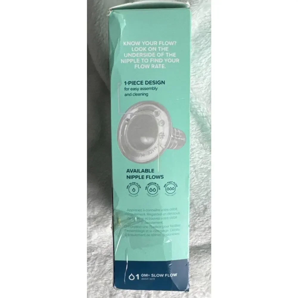 Evenflo Classic Glass Standard Neck 3 Pack 8oz Baby Bottles Slow Flow Nipple Cap - Picture 4 of 9